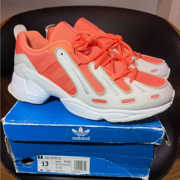 Adidas Men's Sz 13 EQT Gazelle 'Semi Coral' Style: EE5034 Running Sneakers - Picture 15 of 16